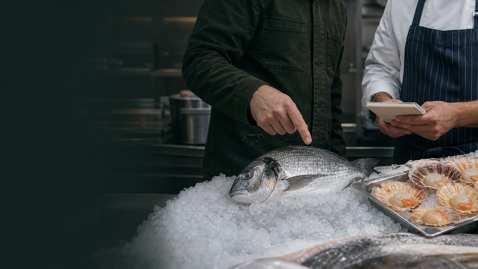 Échange professionnel autour d'une sélection de produits de la mer